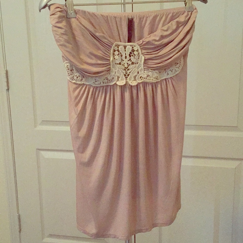 Tube top - lovely chic pale pink